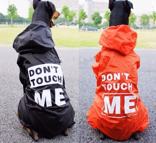 Don't TOUCH ME Matching Raincoat - DogFace